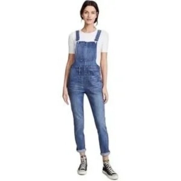 Madewell Coveralls Blue Denim Skinny Leg Sz XS - Picture 2 of 15